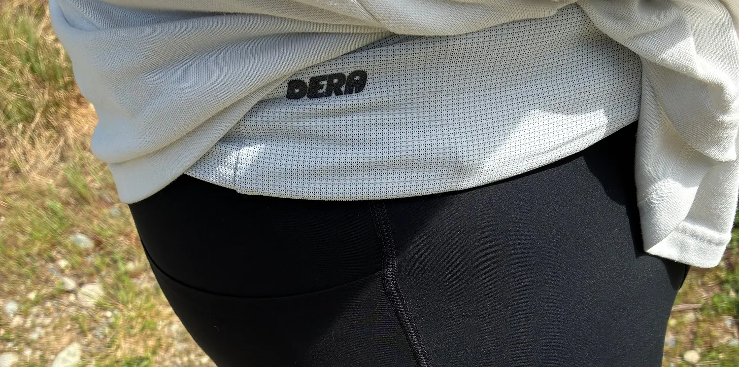 Dera B01 Trail Running Belt worn during a trail run