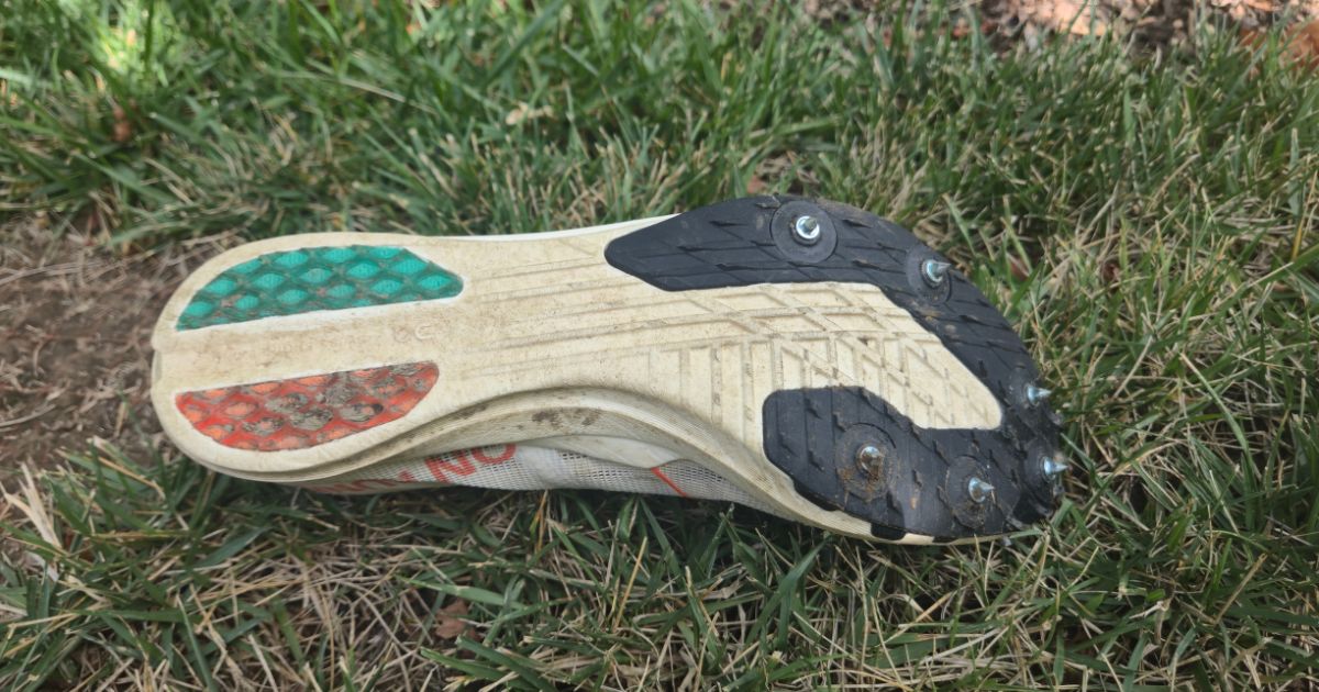On Cloudspike XC outsole and spikes